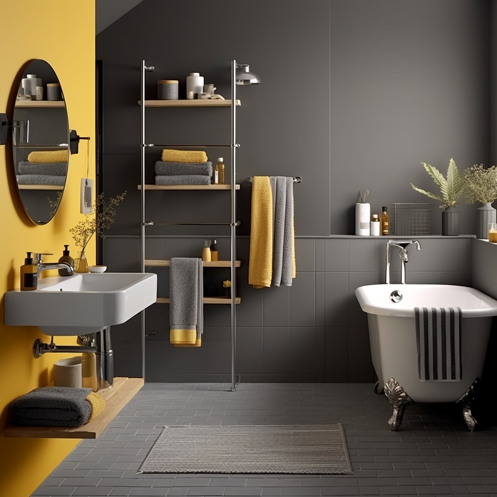 Bold Colors in a Modern Bathroom